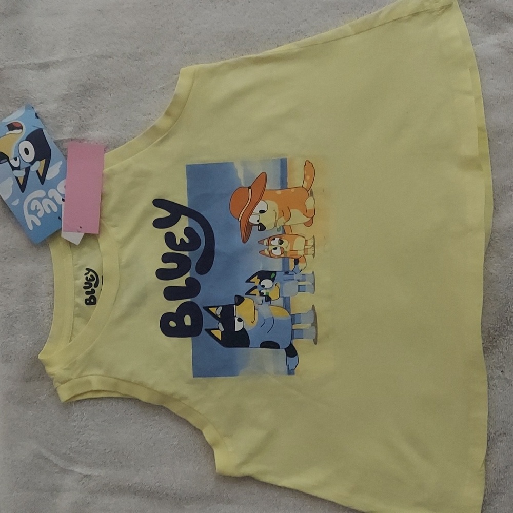 BLUEY Blues Clue Yellow Casual Cotton Tank Top Womens Sz XS